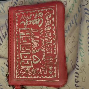 Pink Coach Wristlet